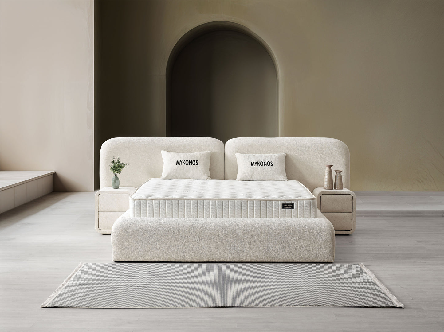 Mykonos Bed - Off White