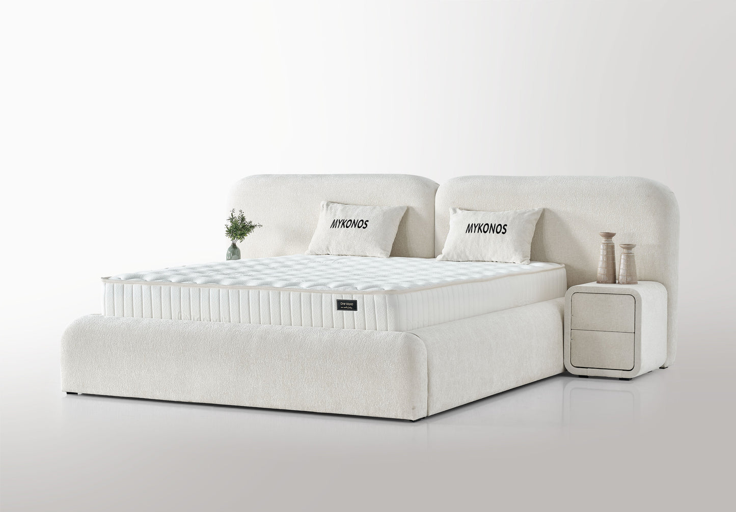 Mykonos Bed - Off White