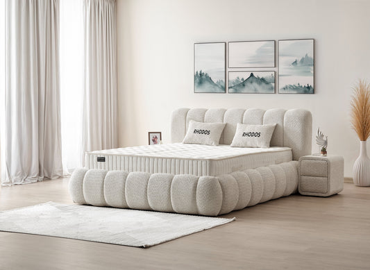Rhodos Bed - Creamy Cloud